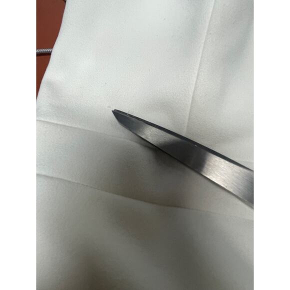 XSCAPE 4 S White Ruffled Off-the-shoulder Hi Low Midi Gown NWT $259 B154 *flaw - Picture 11 of 12